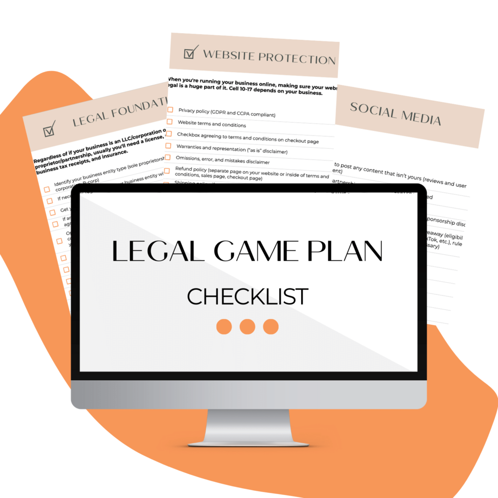 featured image for legal checklist for online business